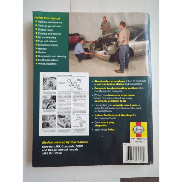 Haynes Repair Manual 25026 For Chrysler 300M, Concorde, Intrepid, & LHS - Picture 7 of 7